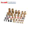 Through-Hole Brass Insert Round Nut / Knurled Nut for Injection Moulding